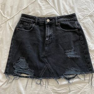 PACSUN Black Denim Skirt